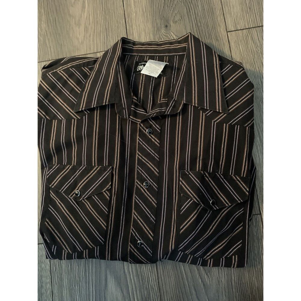 Vintage Wrangler pearl snap striped shirt Western rodeo Sz XL‎ EUC
